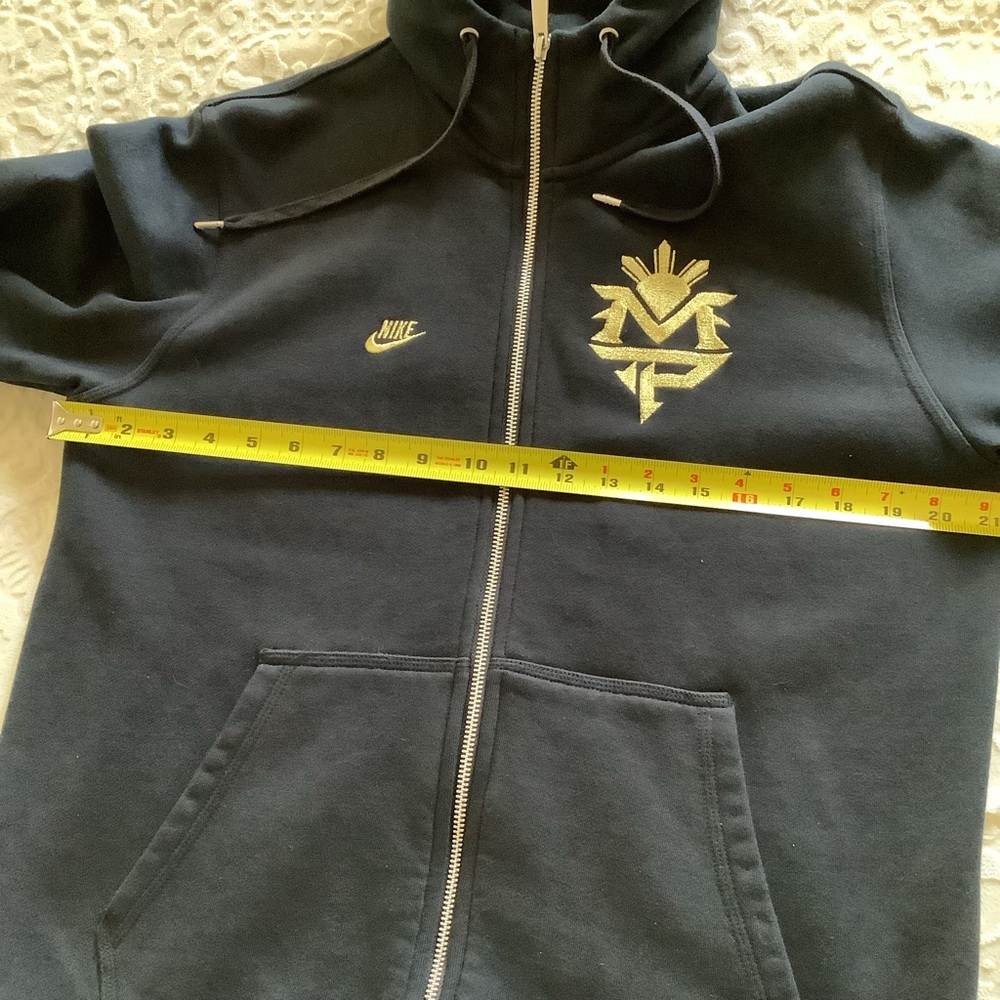 Manny Pacquiao Nike Sportswear Full-Zip Hoodie, size M, BLACK, gold logo, VNTG - Picture 5 of 16